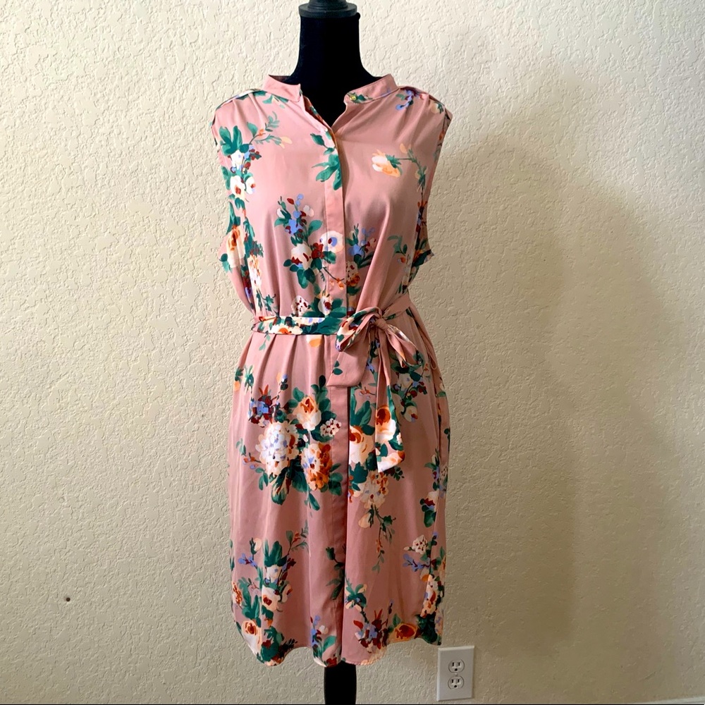 Metaphor Floral Tie-Waist Dress